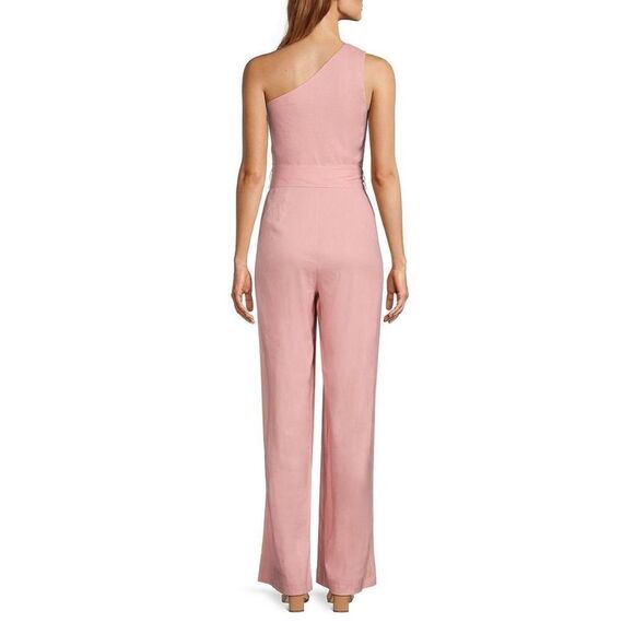 ❤️BRAND NEW! Antonio Melani Carlos One Shoulder Linen Jumpsuit - Picture 4 of 5